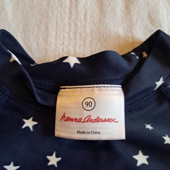 Hanna Andersson girls size 90 or 3T stars & stripes swim rash guard unisex - Picture 2 of 3